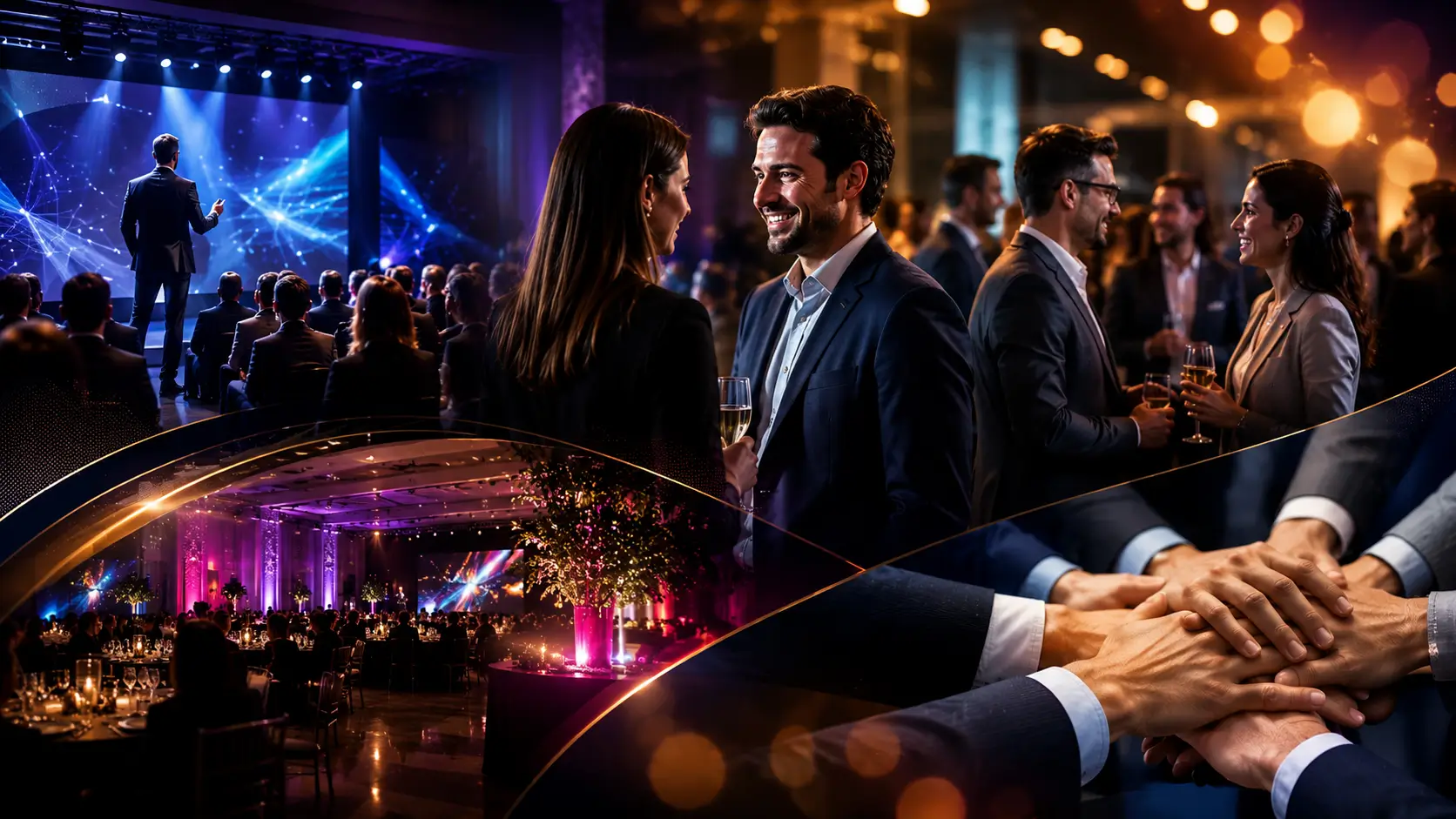 Equipe reunida em evento corporativo — dicas para um evento memorável